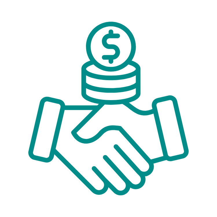 handshake-money icon