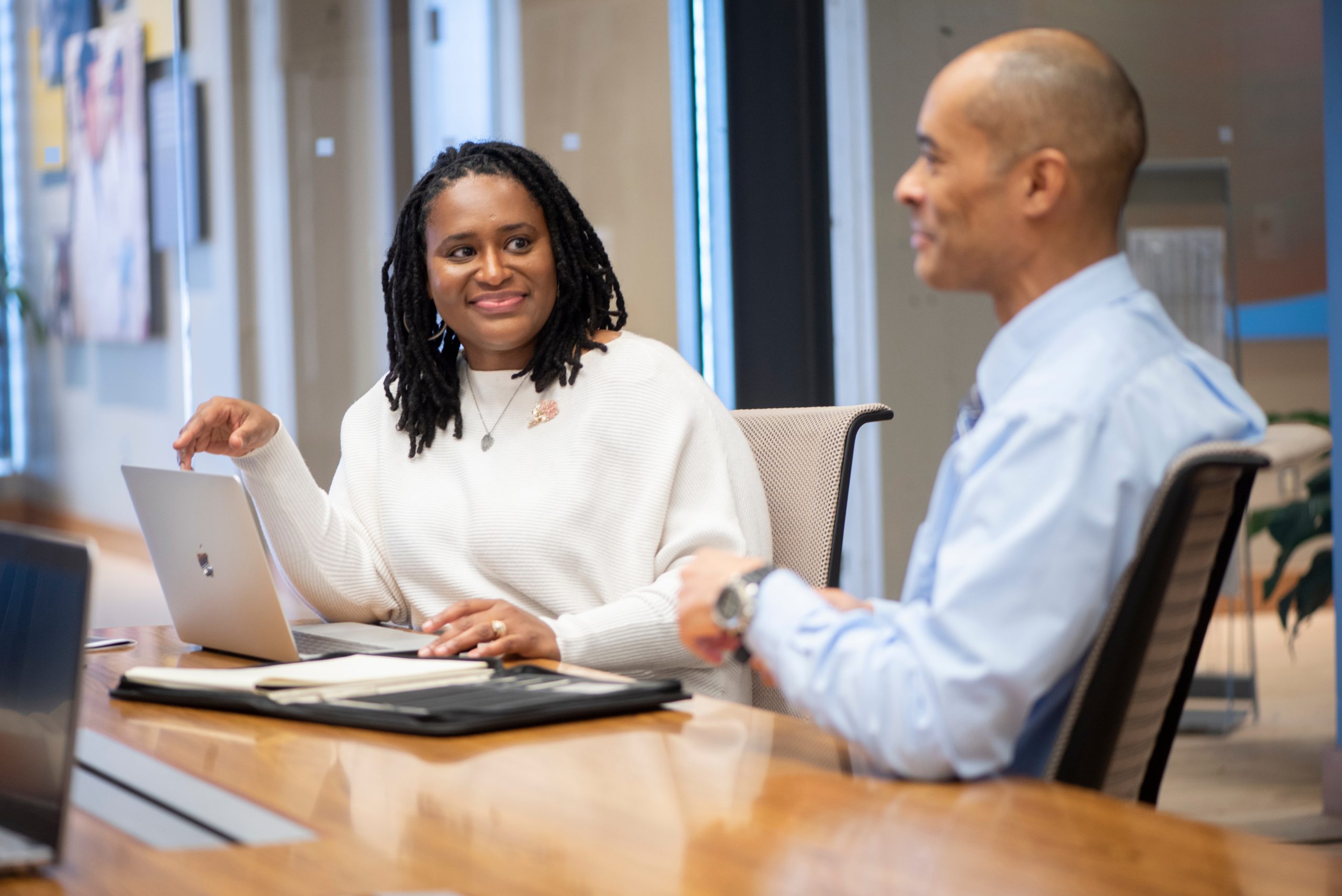 Advocate Health teammates working together at a table