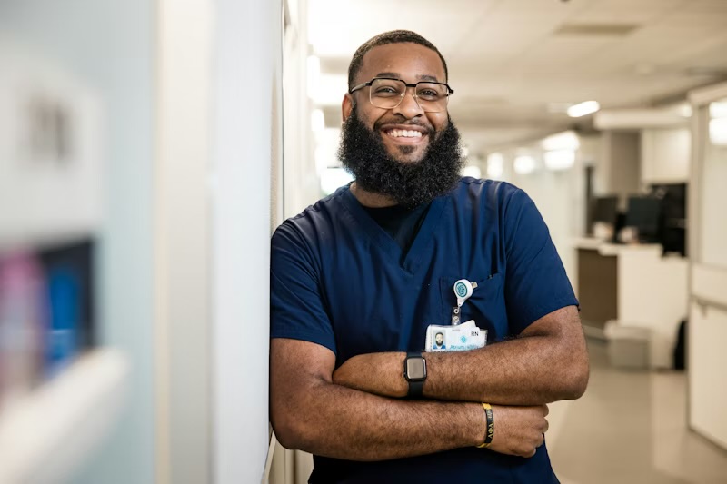 Advocate Health male nurse in facility
